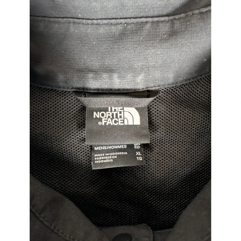 The North Face Mens Short Sleeve Button Up Shirt Black UPF 40+ Hiking Trail 5536